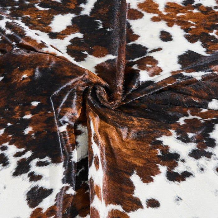 Tricolor Cowhide Rug Size 7'11" L x 7'1" W 2846