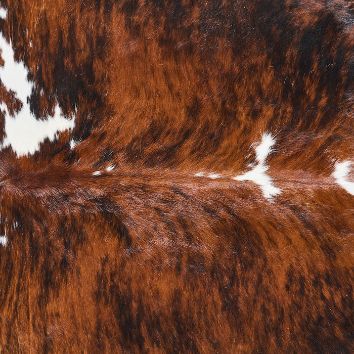 Tricolor Brindle Mix Cowhide Rug Size 7'9" L x 5'11" W 2848