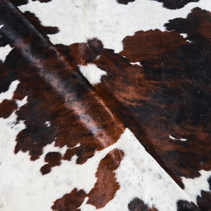 Tricolor Cowhide Rug Size 7'11" L x 6'10" W 2850