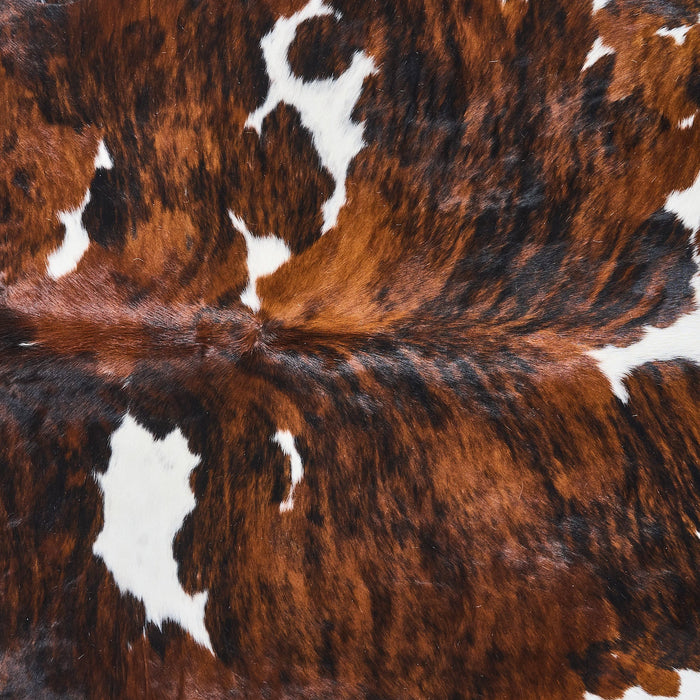 Tricolor Brindle Mix Cowhide Rug Size 7'5" L x 6'5" W 2851
