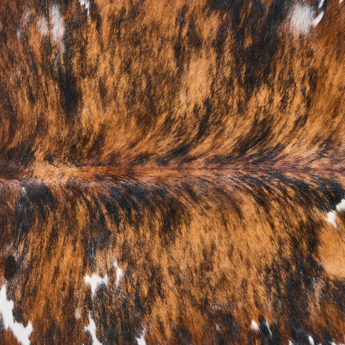 Tricolor Brindle Mix Cowhide Rug Size 7'4" L x 6'11" W 2864