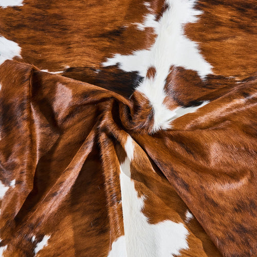 Tricolor Cowhide Rug Size 7'4" L x 6'8" W 2866