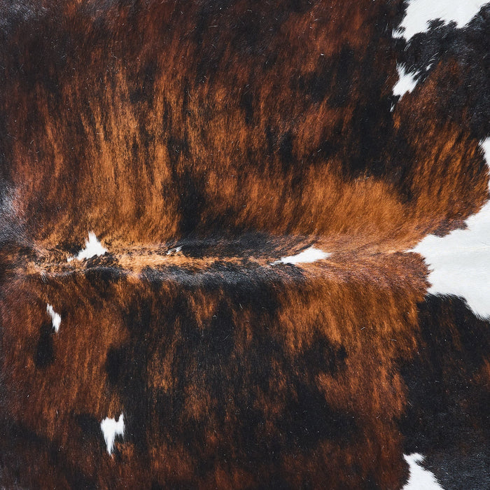 Dark Tricolor Cowhide Rug Size 7'8" L x 6'11" W 2872