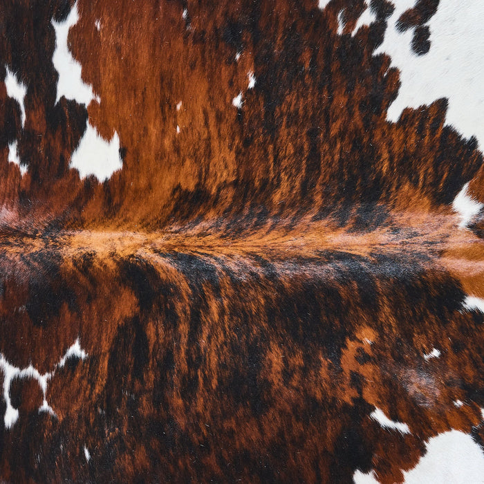 Tricolor Brindle Mix Cowhide Rug Size 6'8" L x 6'7" W 2875