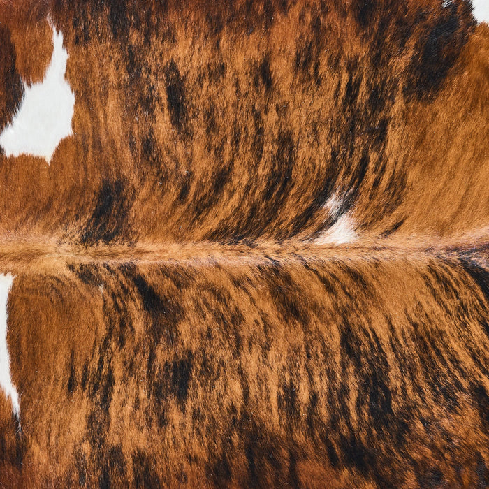 Tricolor Brindle Mix Cowhide Rug Size 7'1" L x 7'0" W 2885
