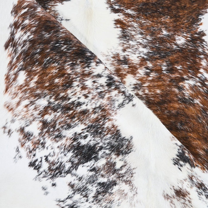 Tricolor Cowhide Rug Size 6'8" L x 6'6" W 2886