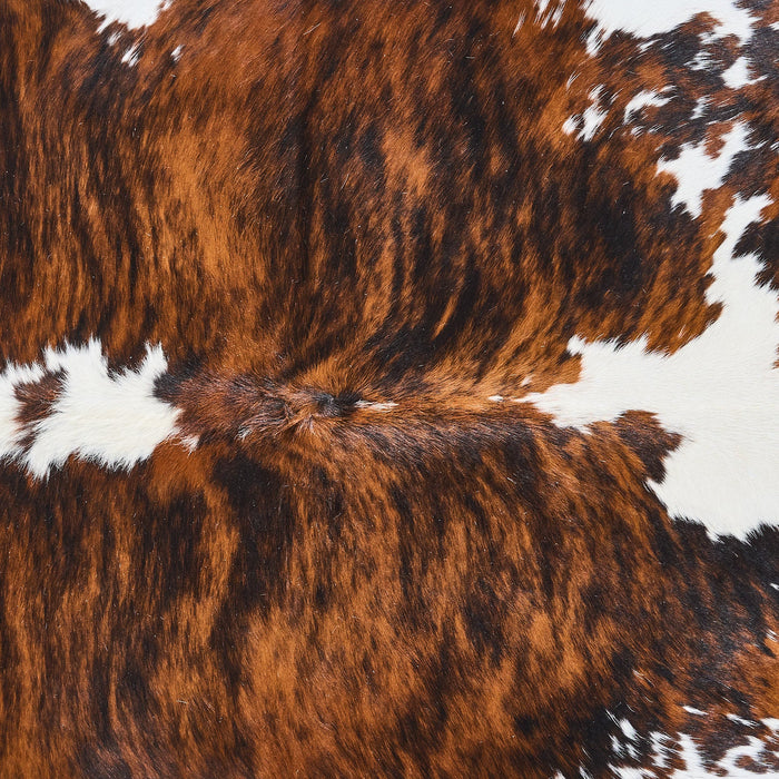 Tricolor Brindle Mix Cowhide Rug Size 7'0" L x 6'4" W 2893