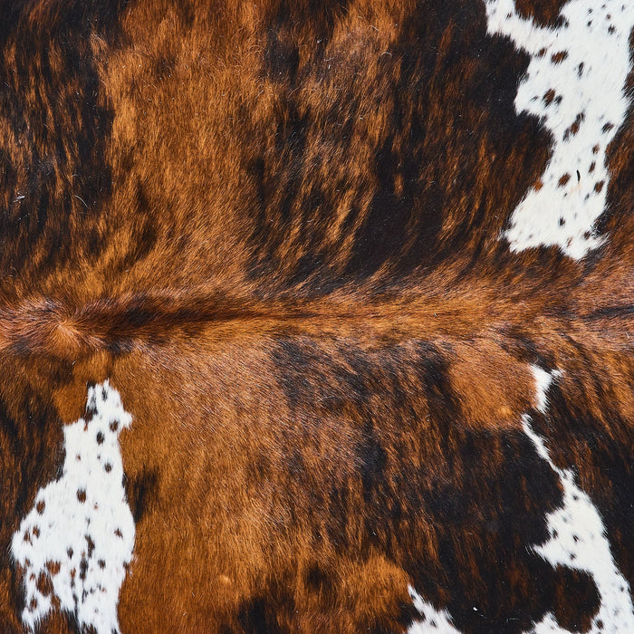 Tricolor Brindle Mix Cowhide Rug Size 7'4" L x 6'4" W 2897
