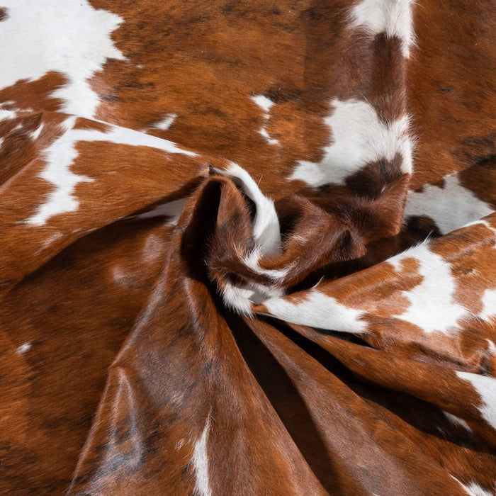 Tricolor Cowhide Rug Size 7'3" L x 6'1" W 2910