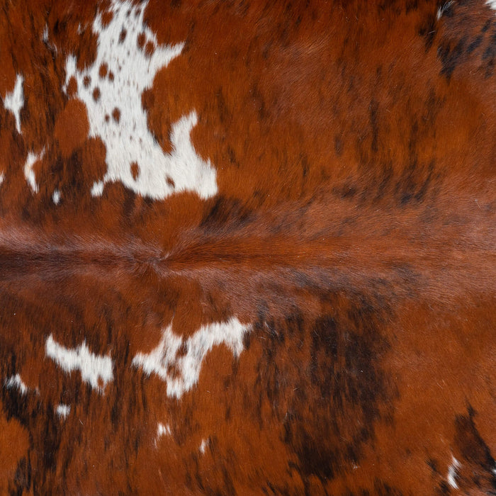 Tricolor Brindle Mix Cowhide Rug Size 7'3" L x 6'4" W 2915