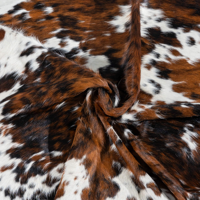 Tricolor Cowhide Rug Size 7'9" L x 6'9" W 2928
