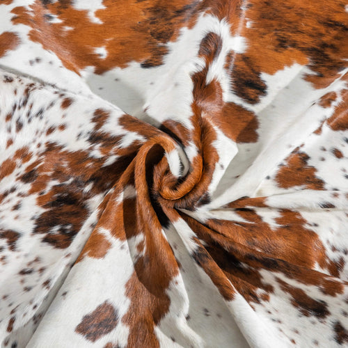 Tricolor Cowhide Rug Size 7'2" L x 6'6" W 2945