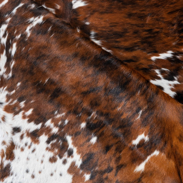 Tricolor Brindle Mix Cowhide Rug Size 6'9" L x 6'5" W 2952
