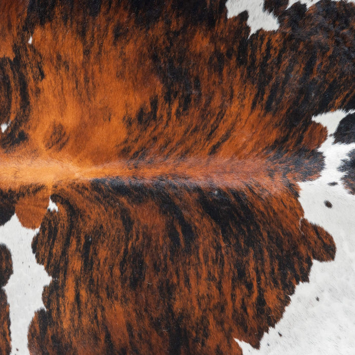 Dark Tricolor Cowhide Rug Size 8'0" L x 7'0" W 2955