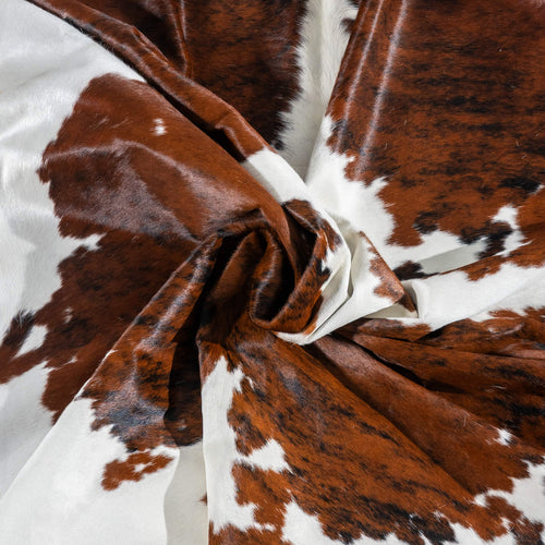 Tricolor Cowhide Rug Size 7'9" L x 6'11" W 2958