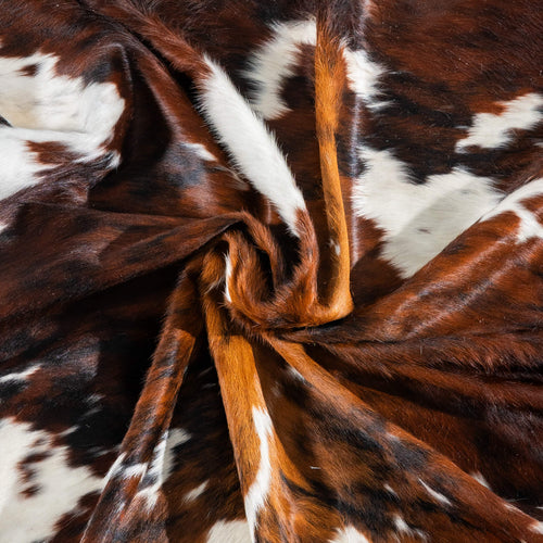 Tricolor Cowhide Rug Size 7'3" L x 6'1" W 2959