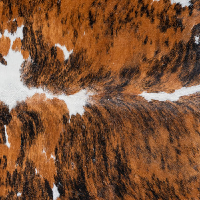 Tricolor Brindle Mix Cowhide Rug Size 7'4" L x 5'8" W 2963
