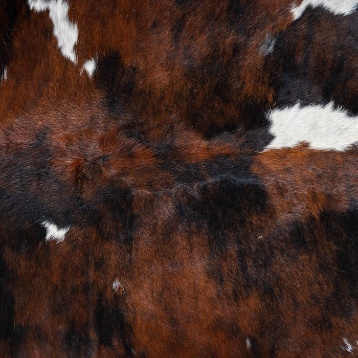 Dark Tricolor Cowhide Rug Size 7'0" L x 6'2" W 2968
