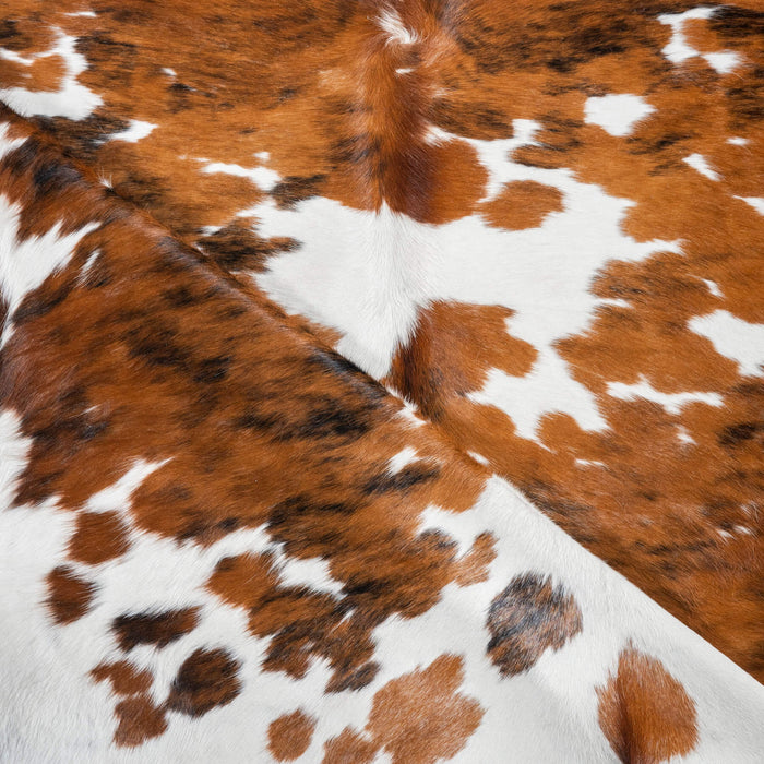 Tricolor Cowhide Rug Size 7'7" L x 6'10" W 2972