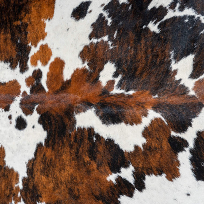 Tricolor Cowhide Rug Size 7'6" L x 6'10" W 2975