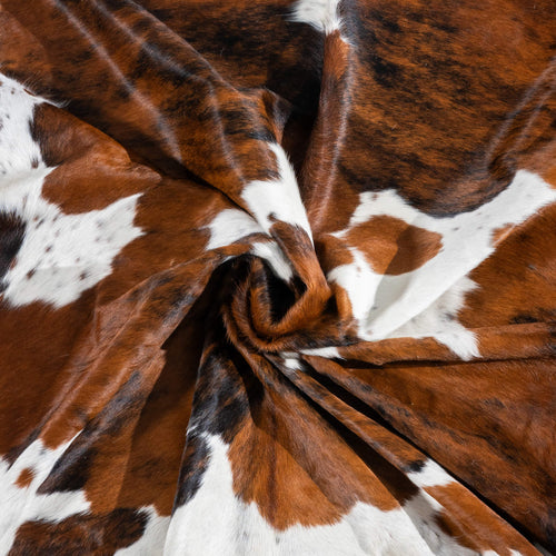 Tricolor Cowhide Rug Size 8'2" L x 6'9" W 2986