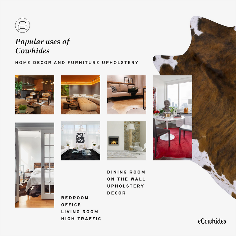 Chocolate And White Cowhide Rug Size 7'4'' L X 6'10'' W 5264 , Stain Resistant Fur | eCowhides