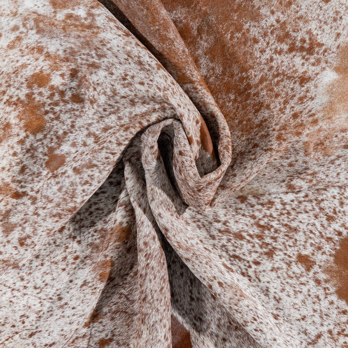 Brazilian Brown Salt and Pepper Cowhide Rug Size 7'6" L x 6'10" W 3009