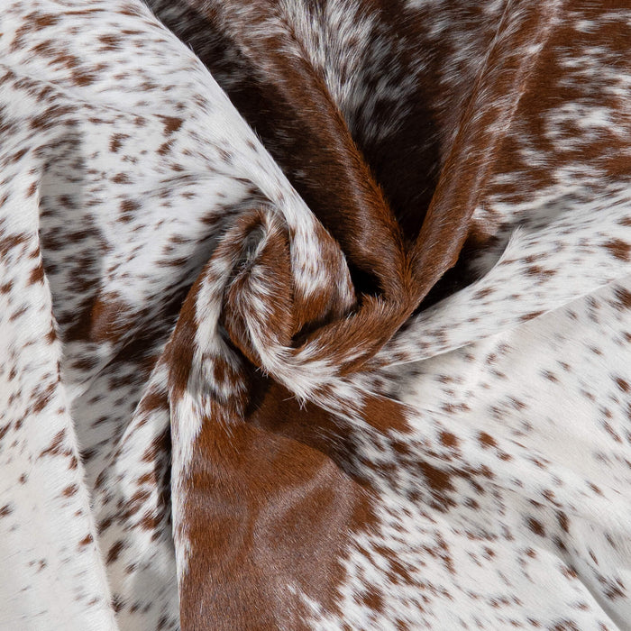 Brazilian Brown Salt and Pepper Cowhide Rug Size 7'5" L x 6'9" W 3028