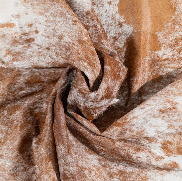 Brazilian Brown Salt and Pepper Cowhide Rug Size 8'8" L x 7'6" W 3038