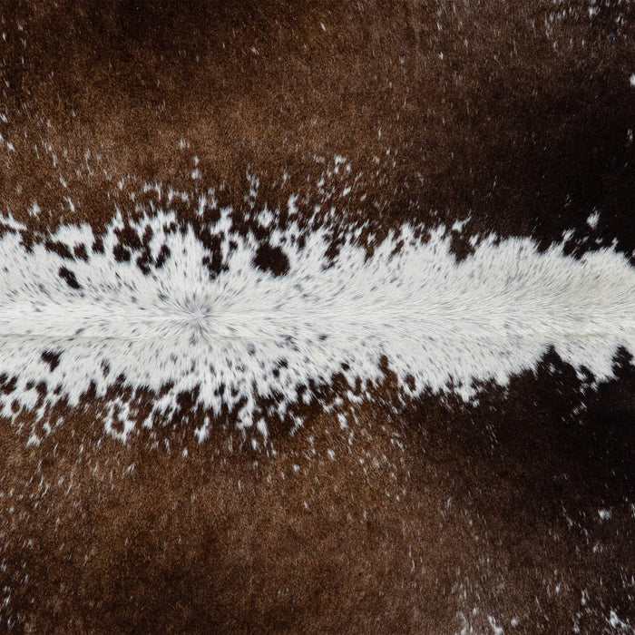 Brazilian Brown Salt and Pepper Cowhide Rug Size 7'2" L x 6'2" W 3061