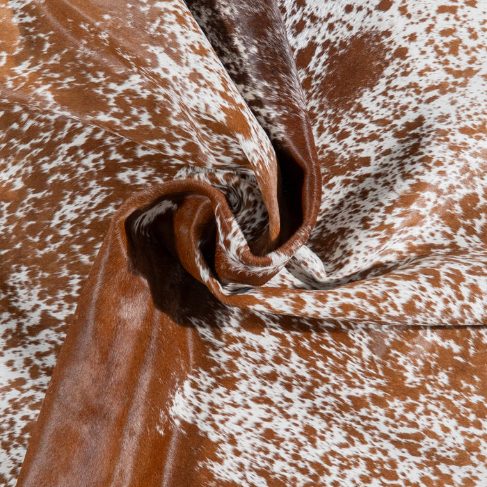 Brazilian Brown Salt and Pepper Cowhide Rug Size 7'2" L x 6'10" W 3083