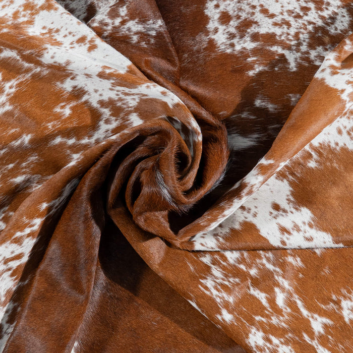 Brazilian Brown Salt and Pepper Cowhide Rug Size 8'7" L x 7'0" W 3093