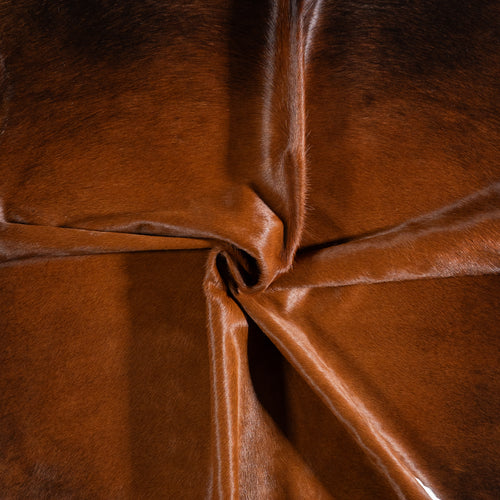 Brazilian Mahogany Cowhide Rug Size 7'6" L x 7'3" W 6131