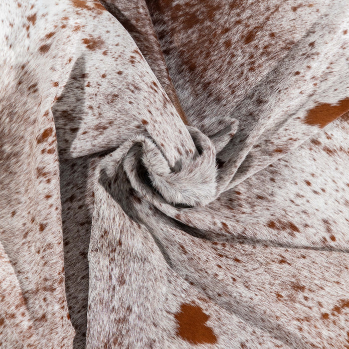 Brazilian Brown Salt and Pepper Cowhide Rug Size 7'3" L x 6'3" W 3101