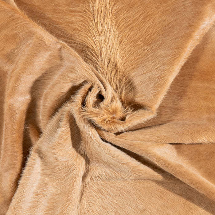 Brazilian Beige Cowhide Rug Size 7'1" L x 6'9" W 3119