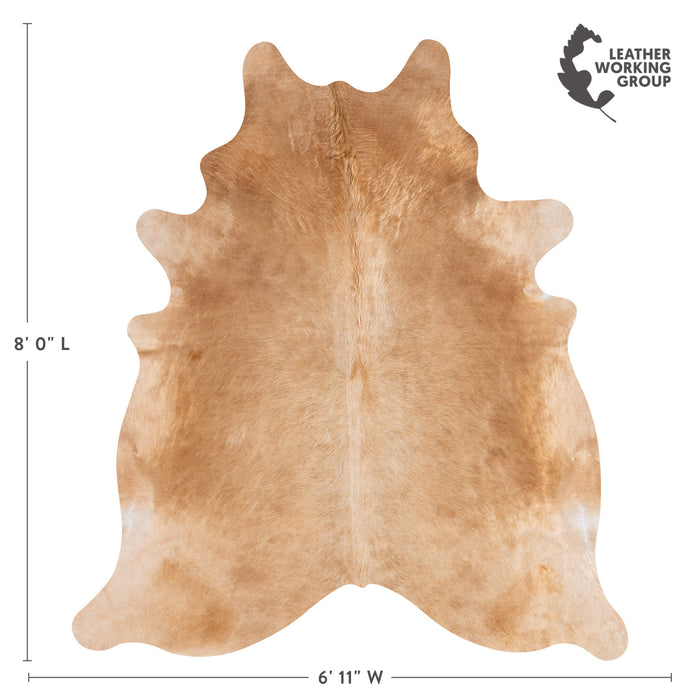 Brazilian Beige Cowhide Rug Size 8'0" L x 6'11" W 3120