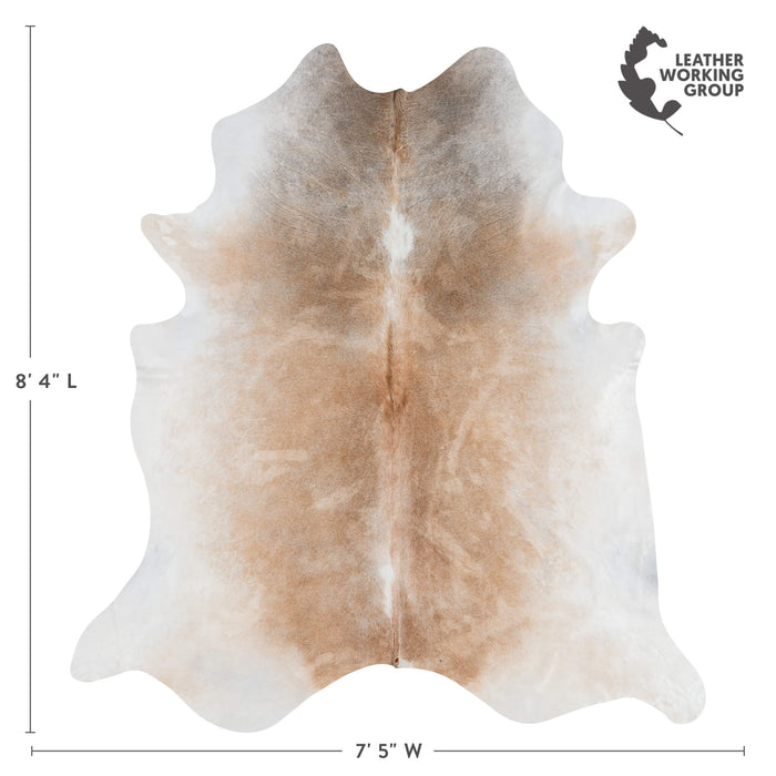 Brazilian Grey Palomino Cowhide Rug Size 8'4" L x 7'5" W 3148