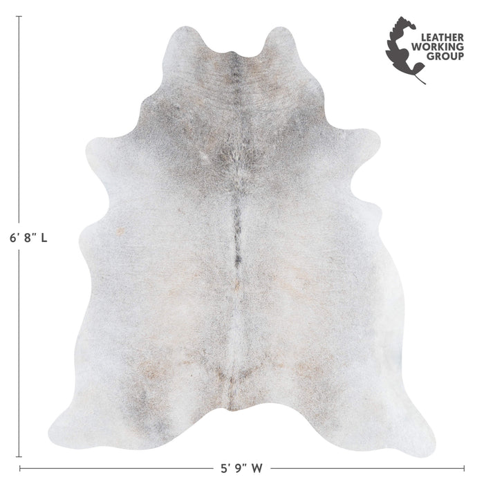 Brazilian Grey Cowhide Rug Size 6'8" L x 5'9" W 3156