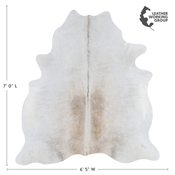 Brazilian Grey Cowhide Rug Size 7'0" L x 6'5" W 3164