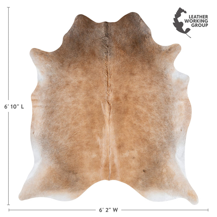 Brazilian Grey Palomino Cowhide Rug Size 6'10" L x 6'2" W 3166