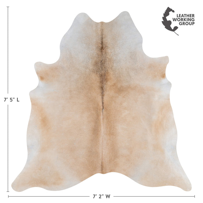 Brazilian Grey Palomino Cowhide Rug Size 7'5" L x 7'2" W 3168