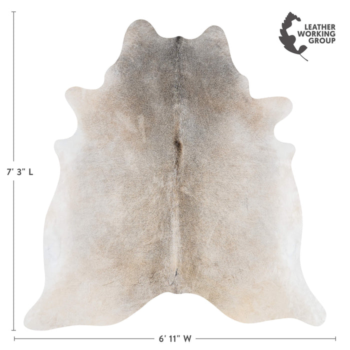 Brazilian Grey Palomino Cowhide Rug Size 7'3" L x 6'11" W 3173