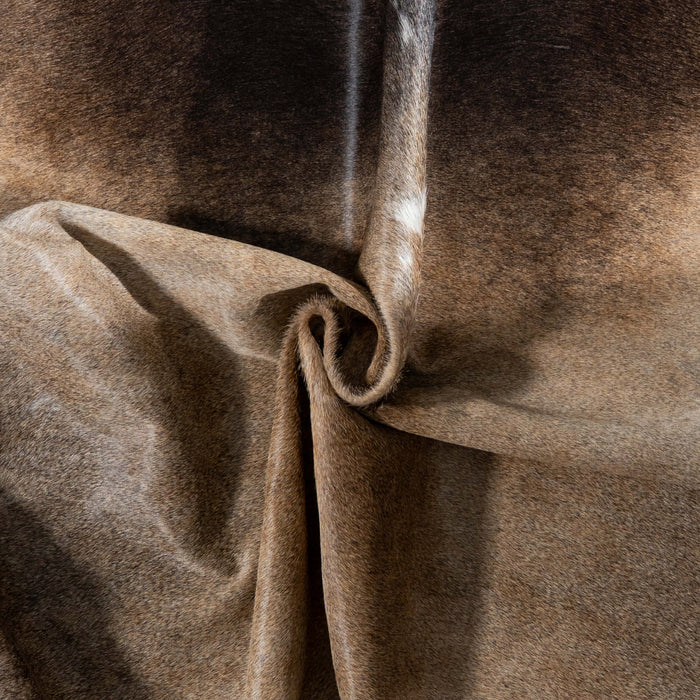 Brazilian Grey Palomino Cowhide Rug Size 7'1" L x 6'5" W 3176