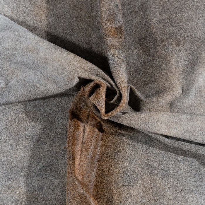 Brazilian Grey Palomino Cowhide Rug Size 7'7" L x 6'7" W 3183