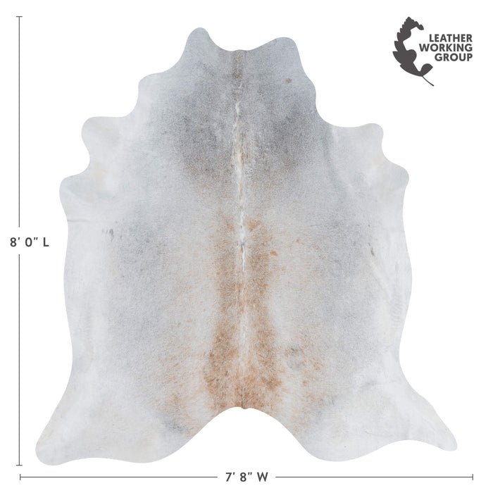 Brazilian Grey Palomino Cowhide Rug Size 8'0" L x 7'8" W 3184