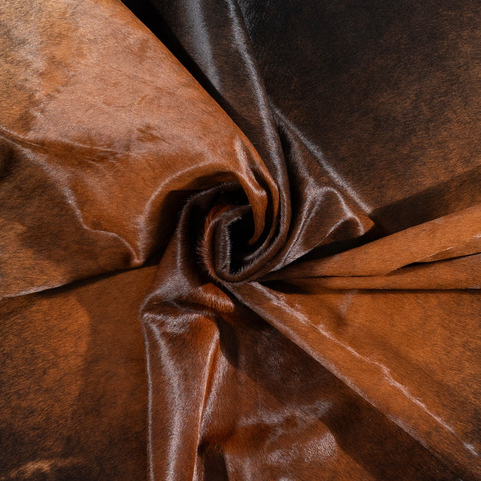 Brazilian Mahogany Cowhide Rug Size 6'9" L x 7'3" W 3204