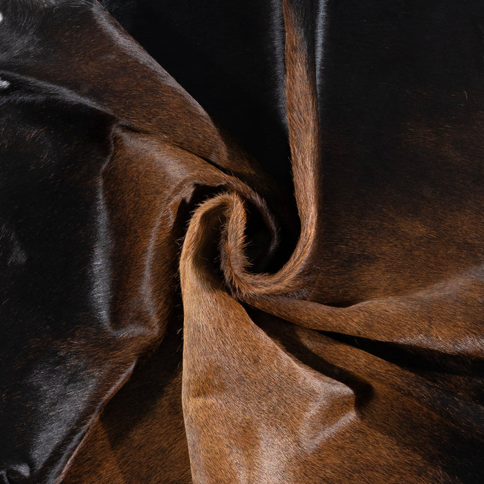 Brazilian Mahogany Cowhide Rug Size 7'4" L x 6'4" W 3205