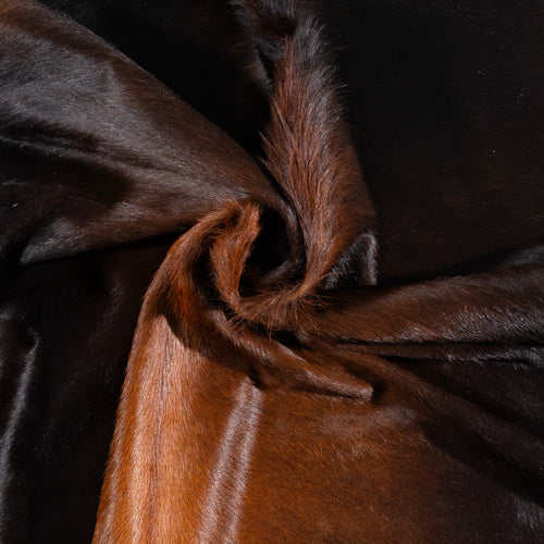 Brazilian Mahogany Cowhide Rug Size 6'10" L x 6'6" W 3215