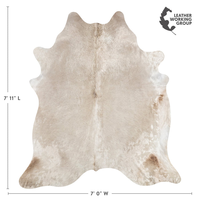 Brazilian Champagne Cowhide Rug Size 7'11" L x 7'0" W 3225