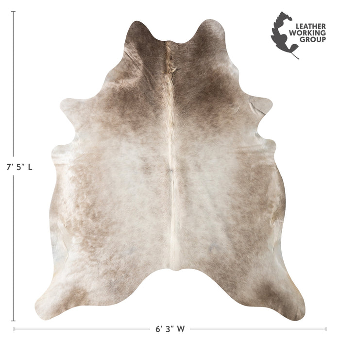 Brazilian Champagne Cowhide Rug Size 7'5" L x 6'3" W 3230
